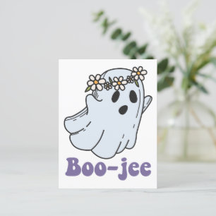 Halloween Spooky Ghost Boo Jee Boo Briefkaart
