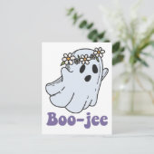 Halloween Spooky Ghost Boo Jee Boo Briefkaart (Staand voorkant)