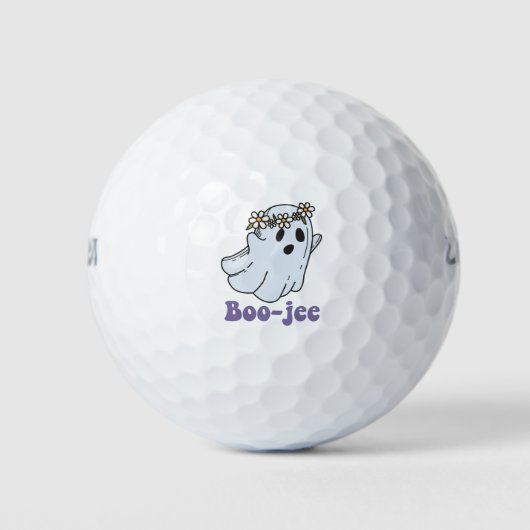 Halloween Spooky Ghost Boo Jee Boo Golfballen (Voorkant)