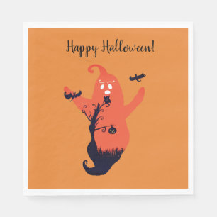 Halloween Spooky Ghost Paper Napkin Servet