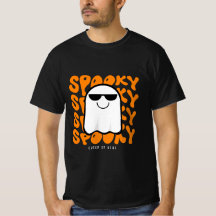 Halloween Spooky Ghost Unisex 100% Katoen T-shirt
