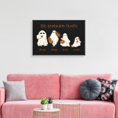 Halloween Spooky Ghosts Familie Aangepaste Namen Z Canvas Afdruk (Insitu (Woonkamer))