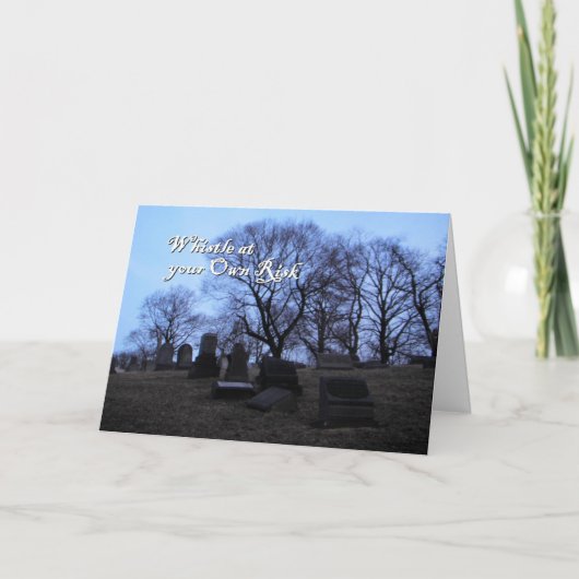 Halloween, Spooky Graveyard, Fluiten op eigen risi Kaart (Voorkant)