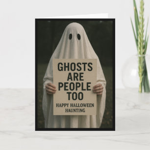 Halloween Spooky Groetjes Kaart - Ghost People
