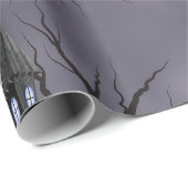 Halloween Spooky Haunted House & Pumpkin Cadeaupapier (Rol Hoek)