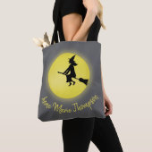 Halloween Spooky Heks Broomstick Moonlight Draagtas (Dichtbij)
