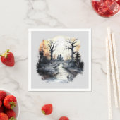 Halloween Spooky House Servet (Insitu)