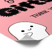 Halloween spooky kaart en geschenken dank u poster (Hoek)