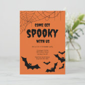 Halloween Spooky Kantoor Party Uitnodiging (Staand voorkant)