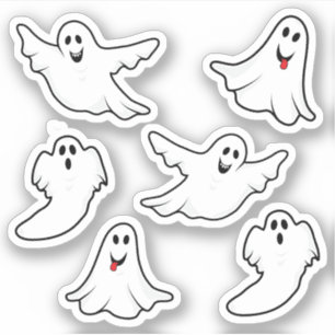 Halloween Spooky Lachende Geesten Sticker