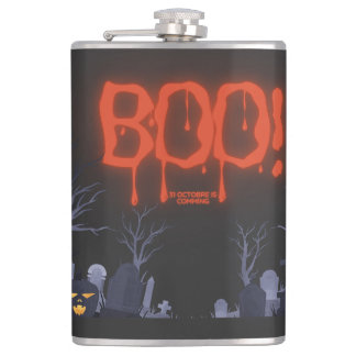 Halloween Spooky Night Graveyard Pumpkin Heupfles