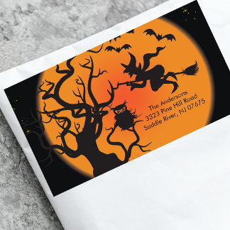 Halloween Spooky Night Return Adres Label