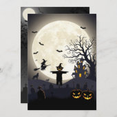 Halloween Spooky Night Uitnodiging (Voorkant / Achterkant)