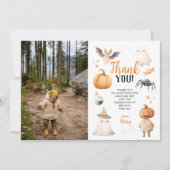 Halloween Spooky One Birthday Flat Dank u kaart (Voorkant)