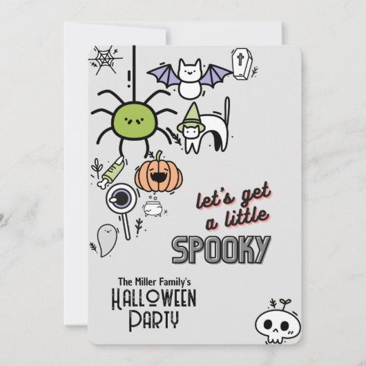 Halloween spooky party aangepaste uitnodiging (Voorkant)
