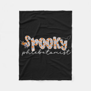 Halloween Spooky Phlebotomist Floral Phlebotomy Te Fleece Deken