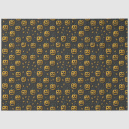 Halloween spooky pompoen cartoon donker contrast tissuepapier