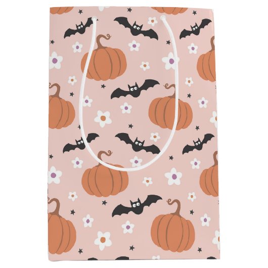 Halloween Spooky Pumpink Medium Cadeauzakje (Voorkant)