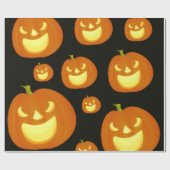 Halloween Spooky Pumpkin Cadeaupapier (Vlak)