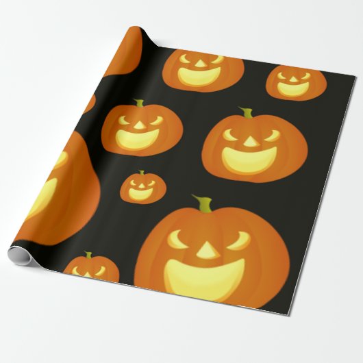 Halloween Spooky Pumpkin Cadeaupapier (Uitgerold)