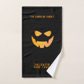 Halloween Spooky Pumpkin Face Custom Handdoek (Handdoek)