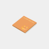 Halloween Spooky Pumpkin Face Oranje Post it Notes (Schuin)