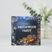 Halloween Spooky Pumpkin Magic Party Uitnodiging (Staand voorkant)