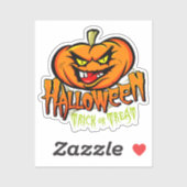 Halloween Spooky Pumpkin Trick or treat Sticker (Vel)