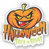 Halloween Spooky Pumpkin Trick or treat Sticker (Voorkant)