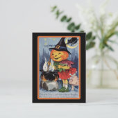 Halloween Spooky Pumpkin Witch Briefkaart (Staand voorkant)
