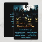 Halloween - Spooky Pumpkins Blue Moon Kaart (Voorkant / Achterkant)