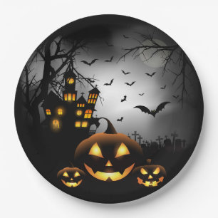 Halloween - Spooky Pumpkins Grey Moon - All Opt Papieren Bordje