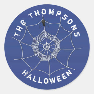 Halloween Spooky Scary Schattige Spinnenweb Ronde Sticker