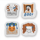 Halloween spooky scary sticker collection (Voorkant)