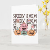 Halloween Spooky Season Kaart (Gele Bloem)