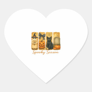  Halloween Spooky Season, leuke spookbloem Hart Sticker