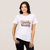 Halloween Spooky Season Typography Design Tri-Blend Shirt (Voorkant volledig)