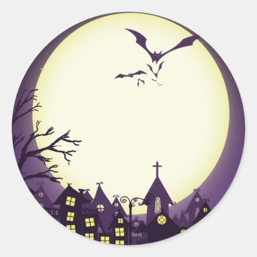 Halloween Spooky Silhouettes Sticker (Voorkant)