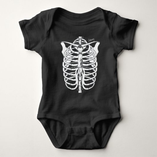 Halloween Spooky Skeleton Baby Newborn Cute Romper (Voorkant)