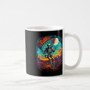 Halloween Spooky Skeleton Paragliding Skydiving Koffiemok