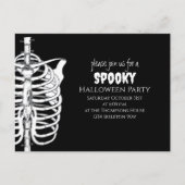 Halloween Spooky Skeleton Scary Typografie Briefkaart (Voorkant)