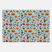 Halloween Spooky Snoep Ghost Pattern Inpakpapier Vel (Voorkant 2)