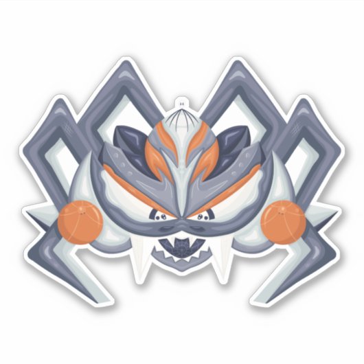 Halloween Spooky Spider / King of Pumpkin Sticker (Voorkant)