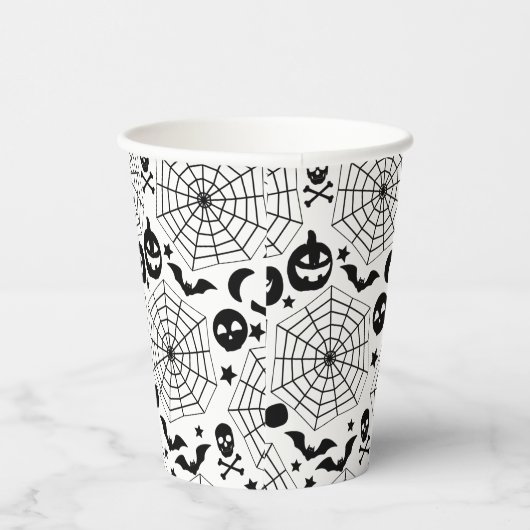 Halloween Spooky Spiderwebs Papieren Bekers (Rechts)