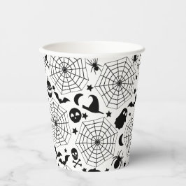 Halloween Spooky Spiderwebs Papieren Bekers