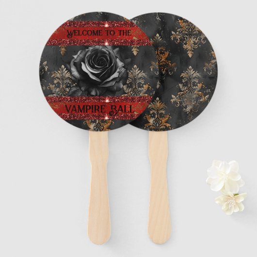 Halloween spooky vampierfeest handwaaier (Voorkant en achterkant)