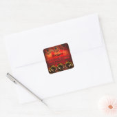 Halloween spooky vampierfeest vierkante sticker (Envelop)