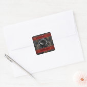 Halloween spooky vampierfeest vierkante sticker (Envelop)