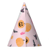 Halloween Spooky verjaardag roze Feesthoedjes (Achterkant)