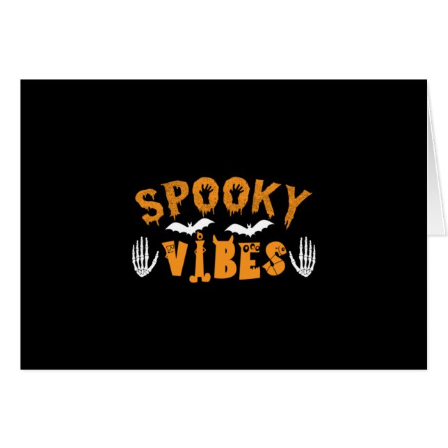 Halloween Spooky Vibes Birthday (Voorkant Horizontaal)